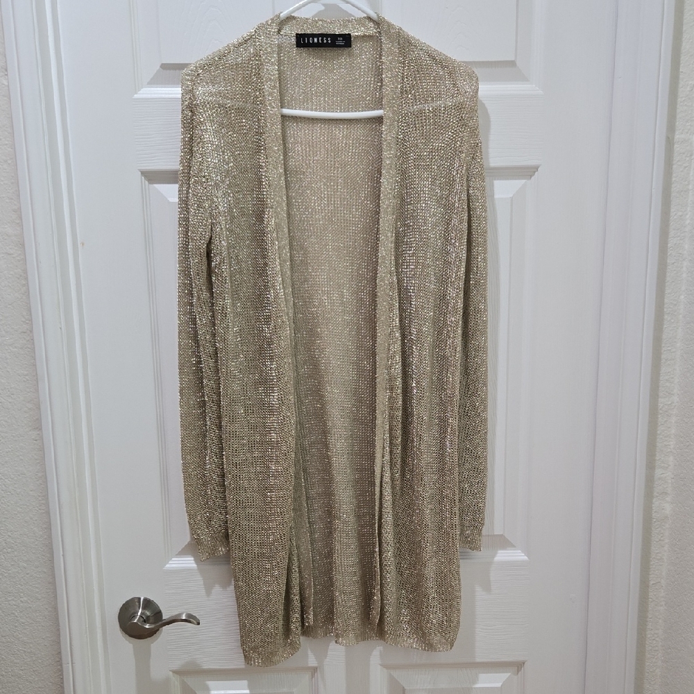 Lioness Shimmering Gold Cardigan